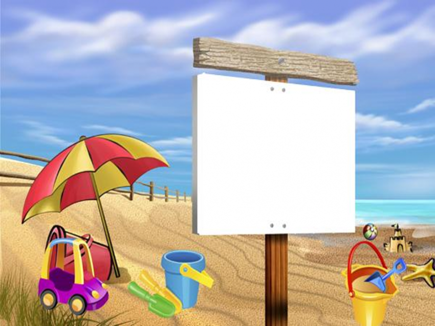 Summer Beach PowerPoint Background Templates