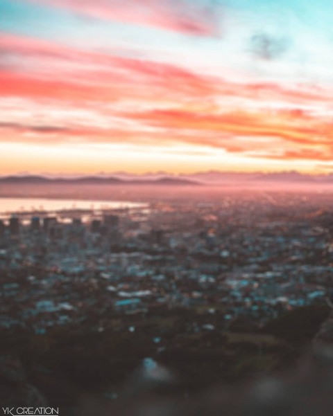 Sunset City Photo Editing HD Background