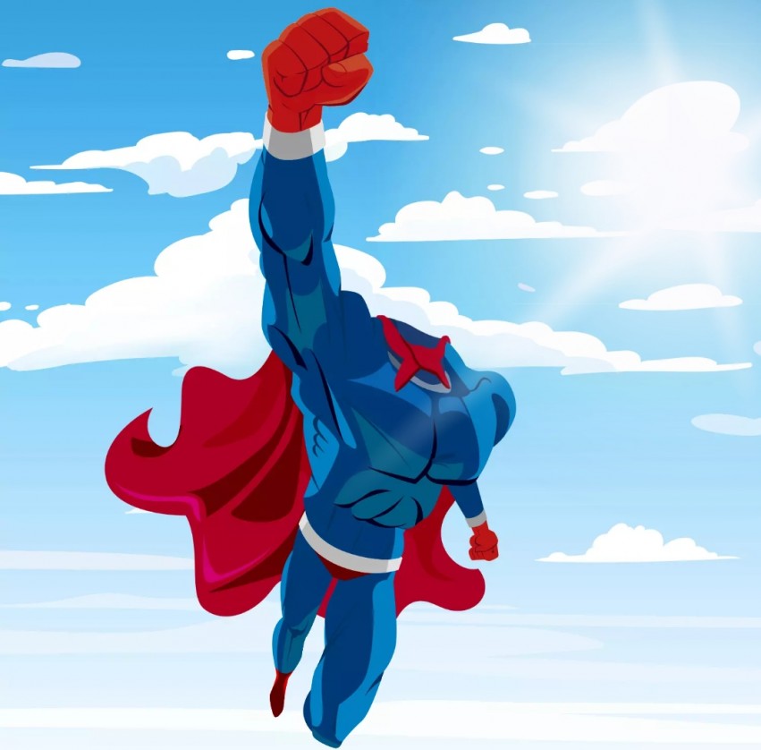 Superman Cartoon Body Background Without Face