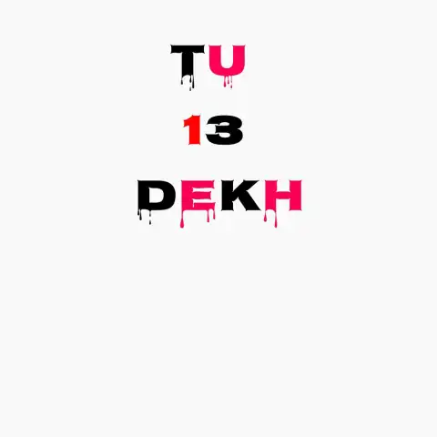 TU Tera Dekha English Hindi Text PNG Images Download