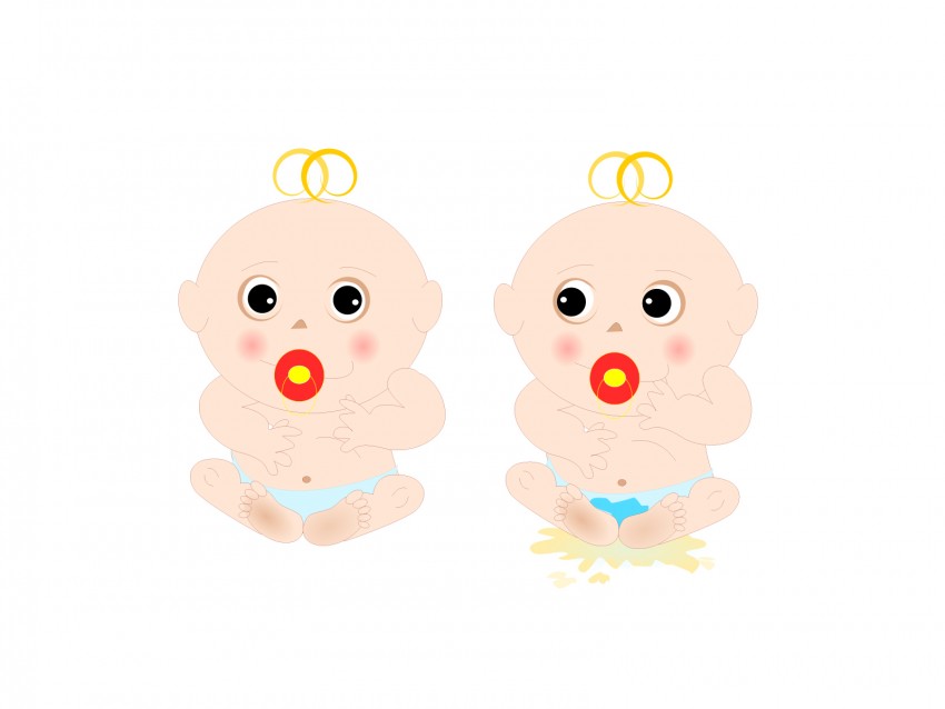 Two Cute Baby PPT PowerPoint Background Images