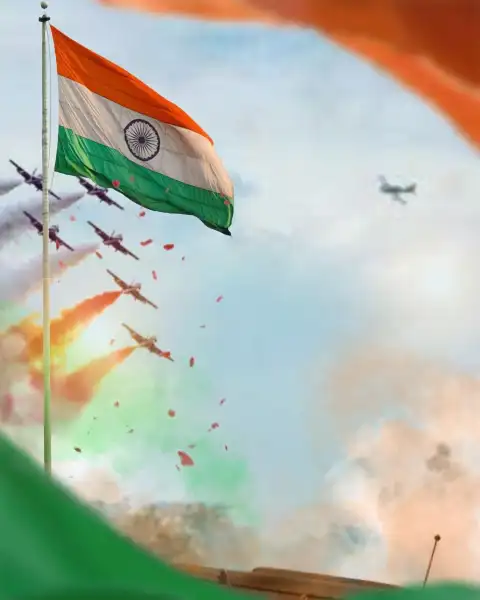 Waving Tiranga India Independence Day Editing Background HD
