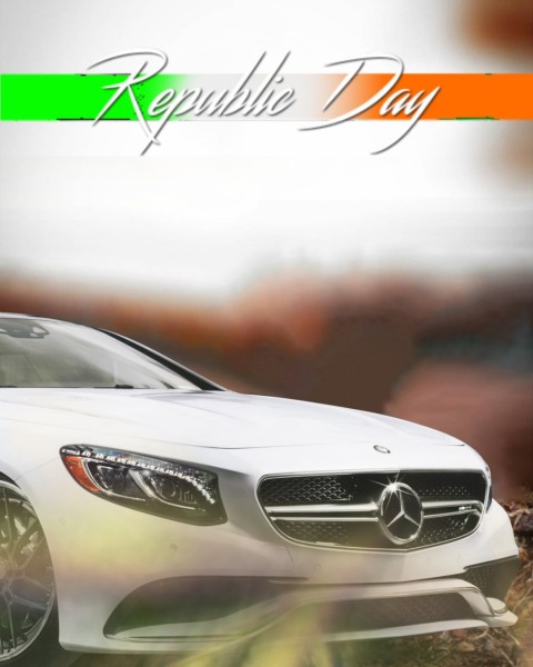 White Car 26 January Republic Day Editing Background