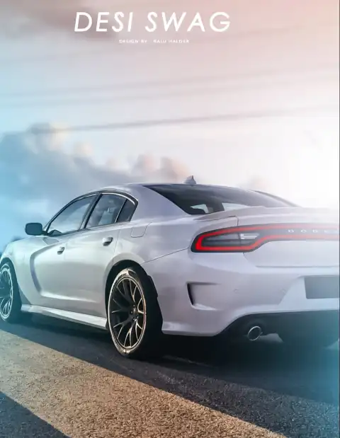 White Car At Road CB Background Full HD Download
