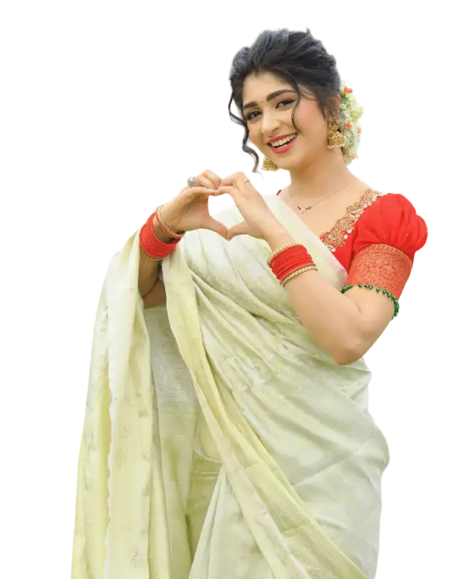 White SAREE Girl PNG Images Download