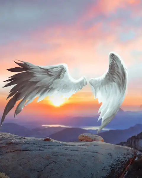 White Wings Mountain Picsart Background Full HD Download