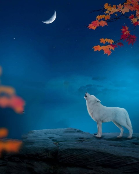 White Wolf PicsArt Photo Editing Background