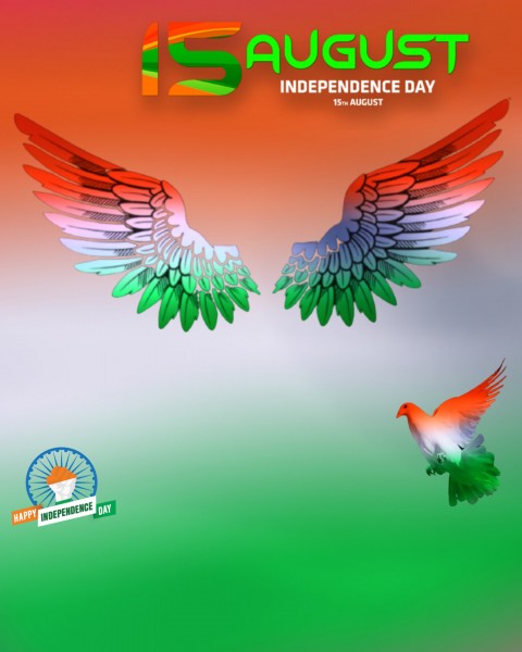 wINGS 15 August Independence Day CB PicsArt Editing Background