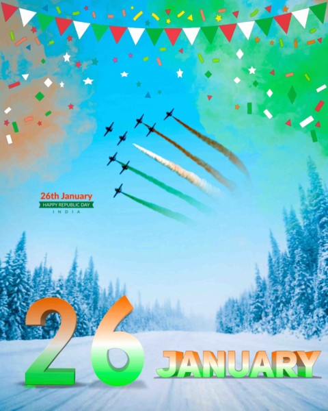 Winter 26 January Republic Day Editing Background