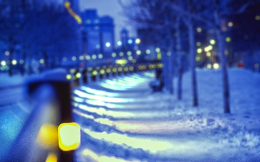 Winter City Blur CB PicsArt Background Full HD Download