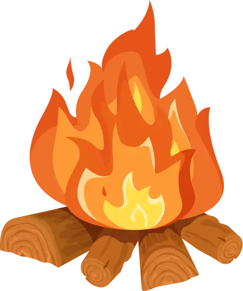 Wood Campfire Burning Fire Clipart PNG