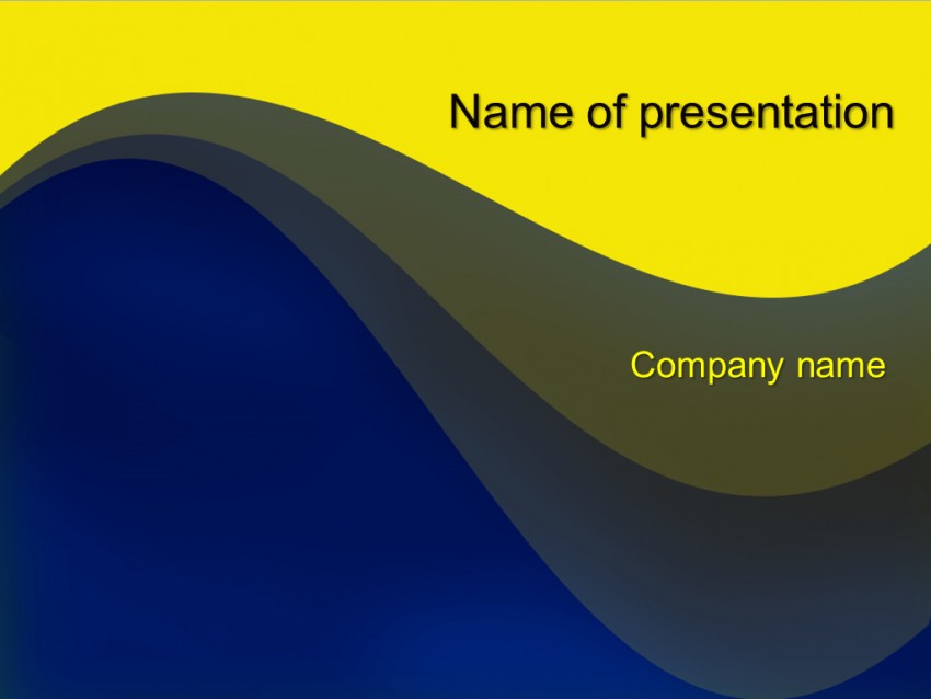 Yellow Black Wave PowerPoint Background