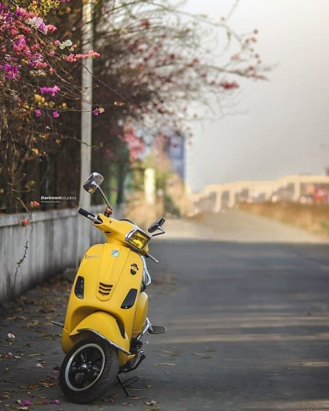 Yellow Scooty Picsart Background Download