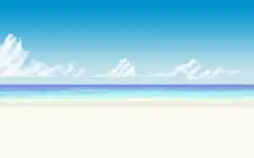 Beach sunlight anime visual novel game. Generate Ai 27736810 Stock Photo at  Vecteezy
