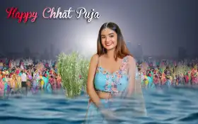 Cover Photo of Chhath Puja With Girl Editing Background